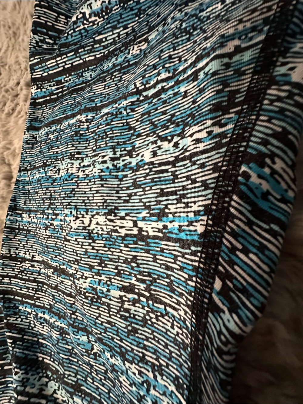 Nike Blue Black Marled NIKE PRO Leggings - Picture 3 of 5